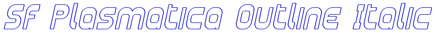 SF Plasmatica Outline Italic шрифт